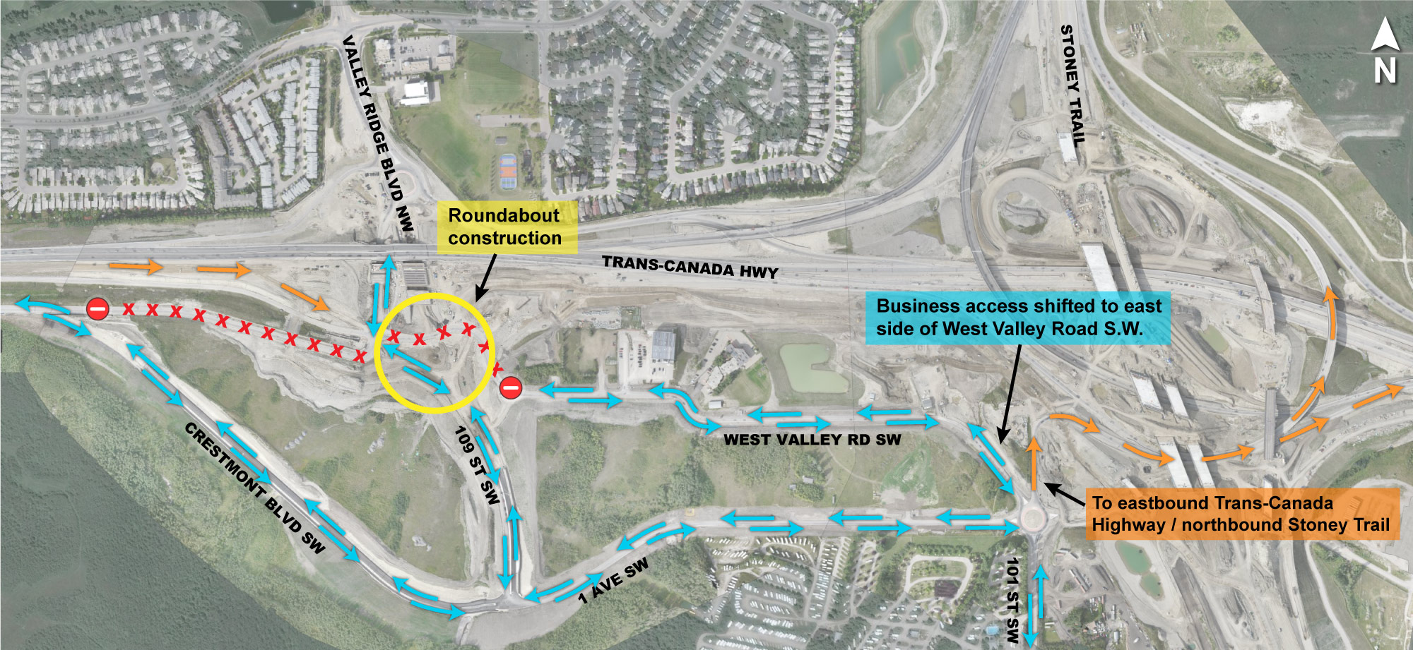 Crestmont_109St_detour_Oct2021_roundabout-highlight